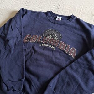 Vintage Columbia Sportswear Crewneck Sweatshirt Navy Blue Men’s Large 1990s Logo